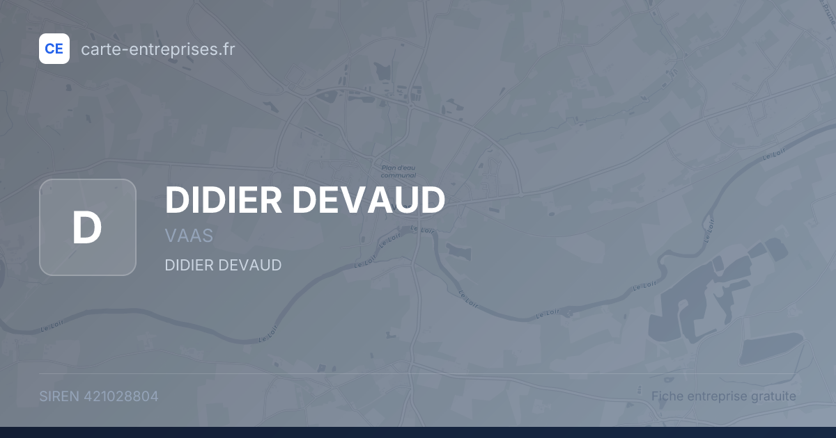 DIDIER DEVAUD — 421028804 — fiche entreprise