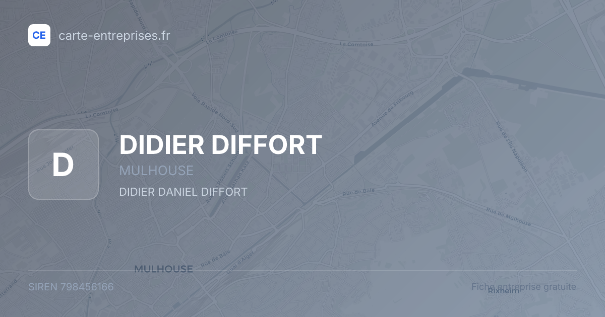 DIDIER DIFFORT — 798456166 — fiche entreprise