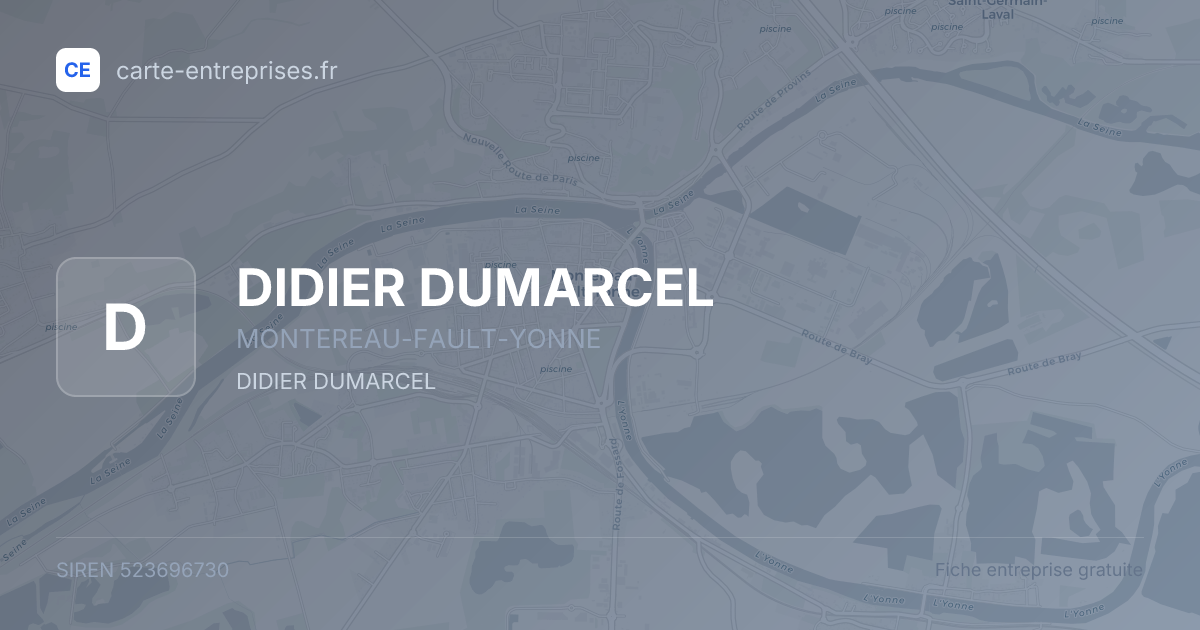 DIDIER DUMARCEL — 523696730 — fiche entreprise