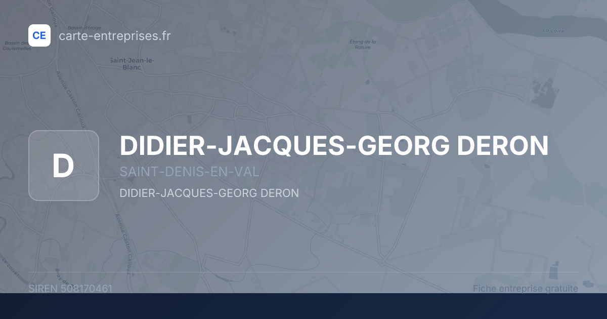 DIDIER-JACQUES-GEORG DERON — 508170461 — fiche entreprise
