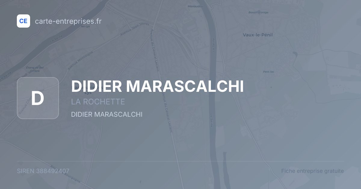 DIDIER MARASCALCHI — 388492407 — fiche entreprise