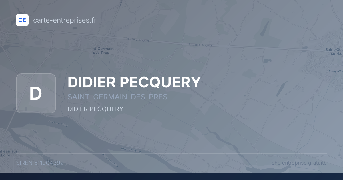 DIDIER PECQUERY — 511004392 — fiche entreprise