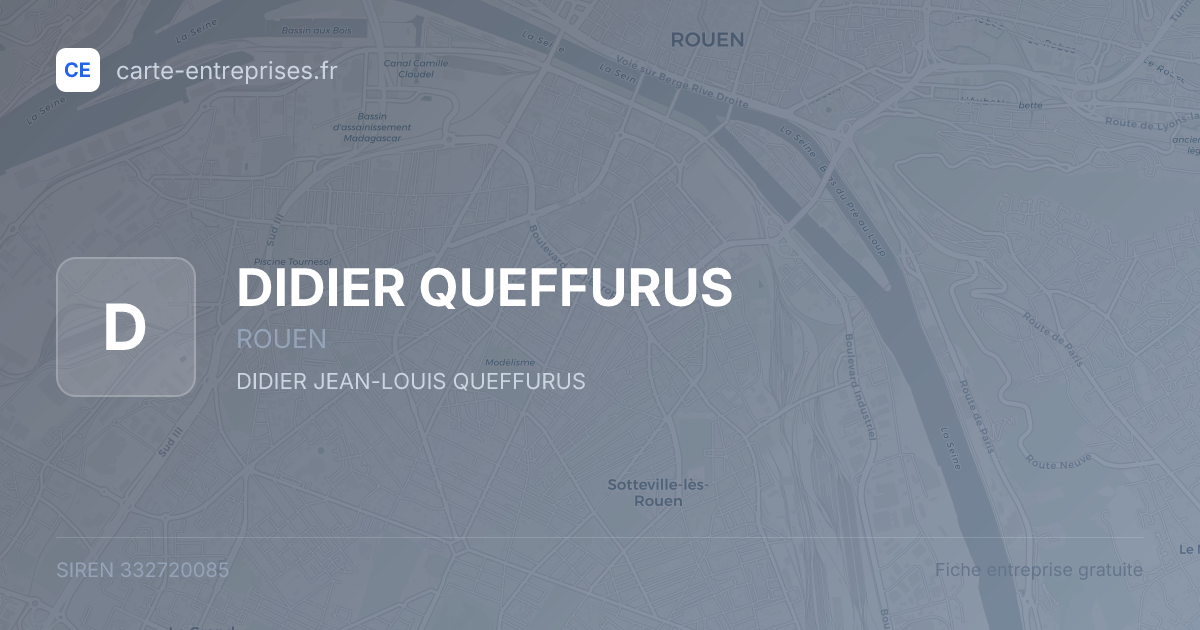 DIDIER QUEFFURUS — 332720085 — fiche entreprise