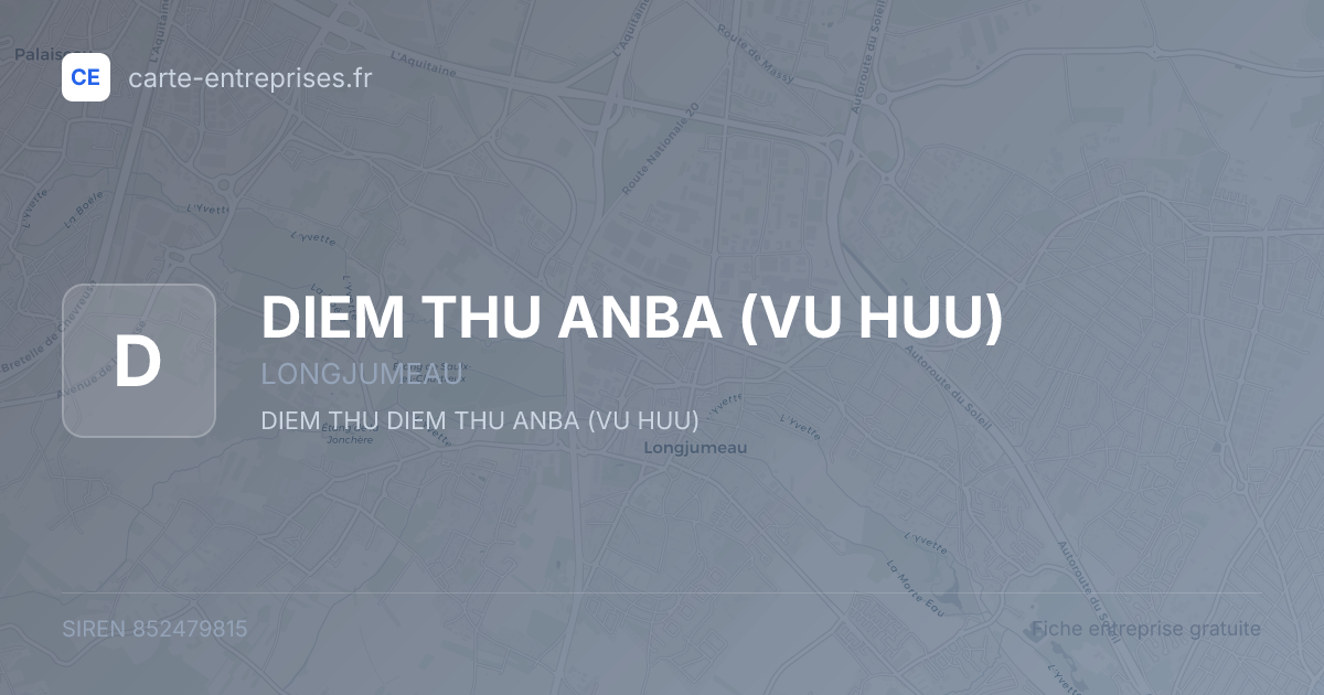 DIEM THU ANBA (VU HUU) — 852479815 — fiche entreprise