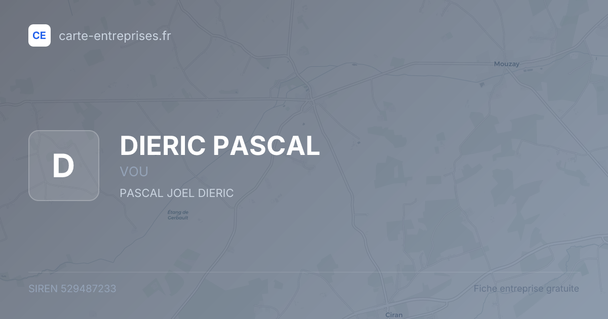 DIERIC PASCAL — 529487233 — fiche entreprise