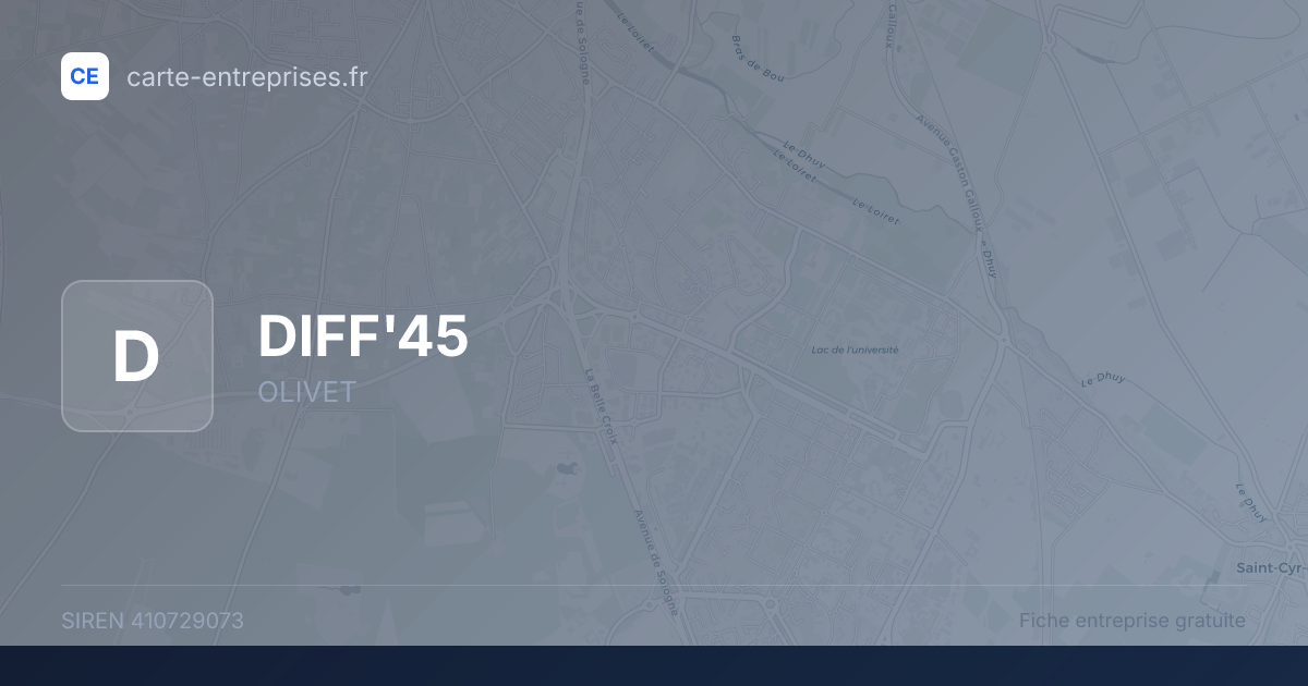 DIFF'45 — 410729073 — fiche entreprise