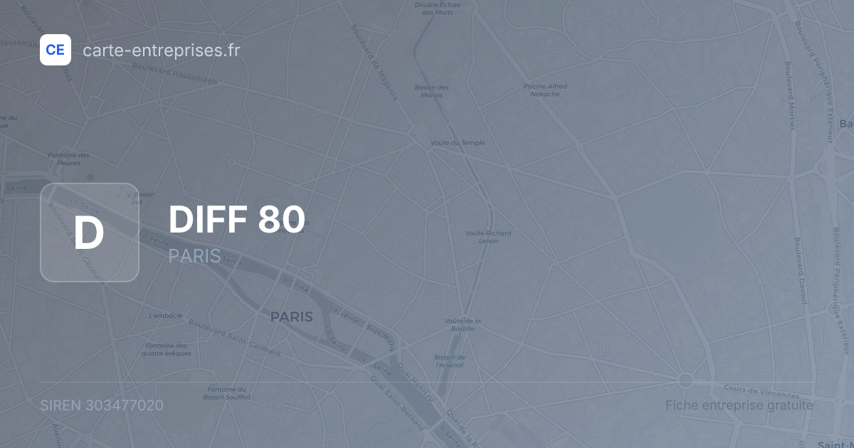 DIFF 80 — 303477020 — fiche entreprise