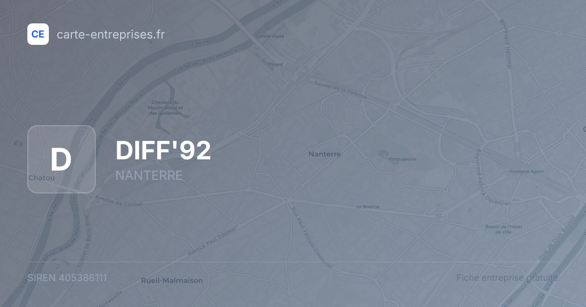DIFF'92 — 405386111 — fiche entreprise