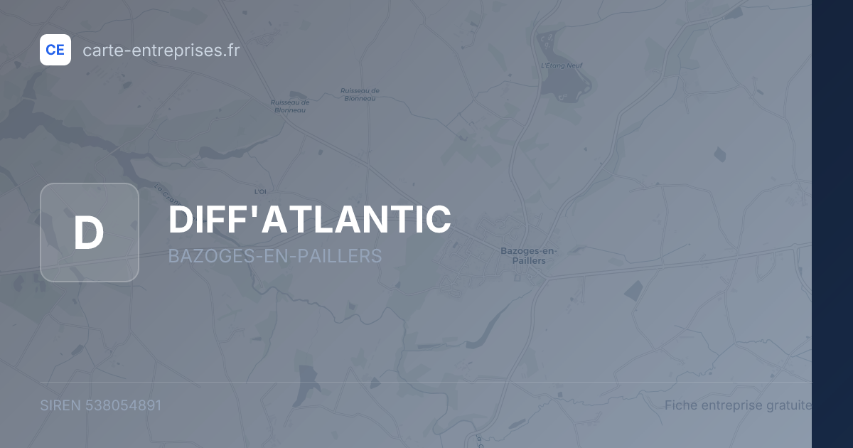 DIFF'ATLANTIC — 538054891 — fiche entreprise