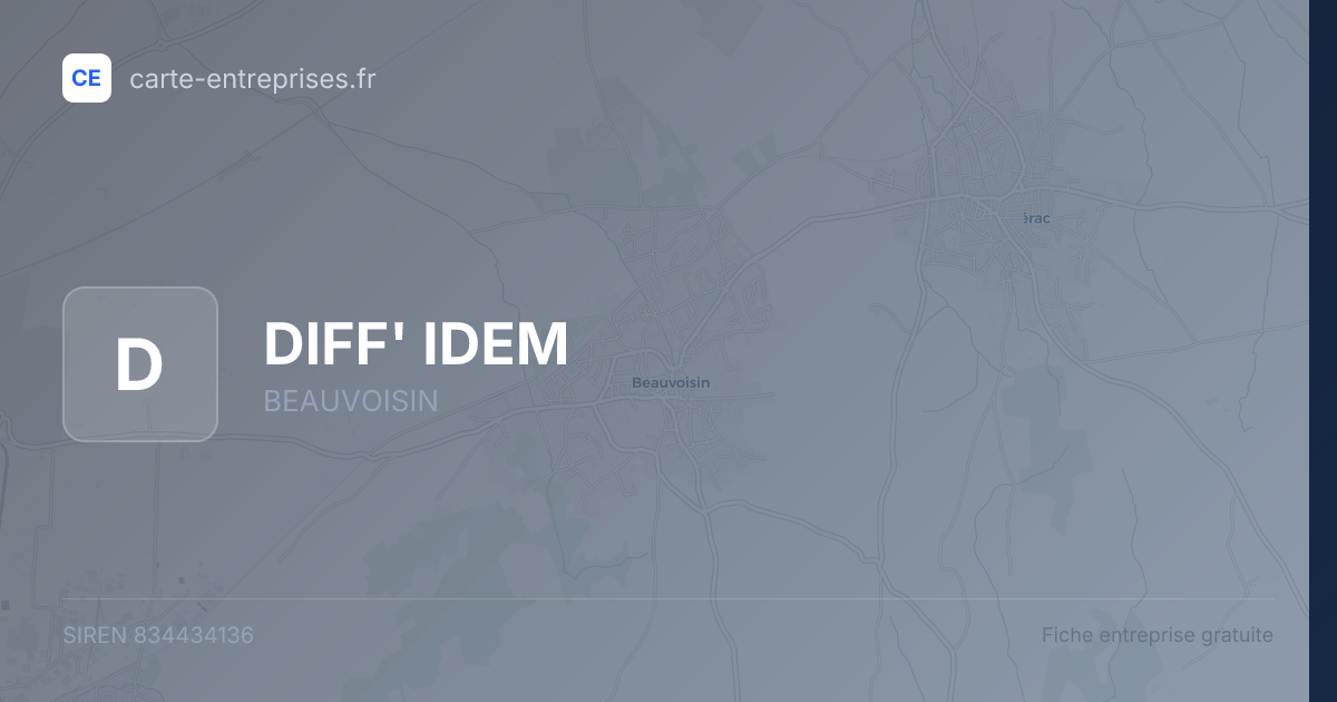 DIFF' IDEM — 834434136 — fiche entreprise