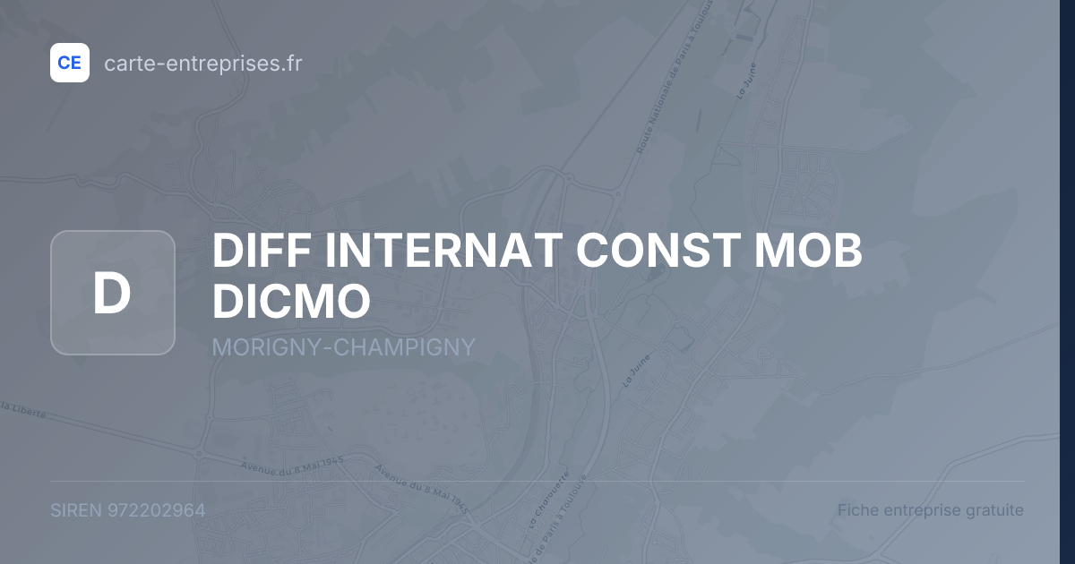 DIFF INTERNAT CONST MOB DICMO — 972202964 — fiche entreprise