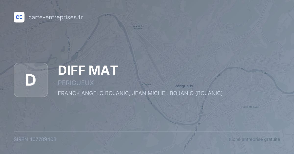 DIFF MAT — 407789403 — fiche entreprise