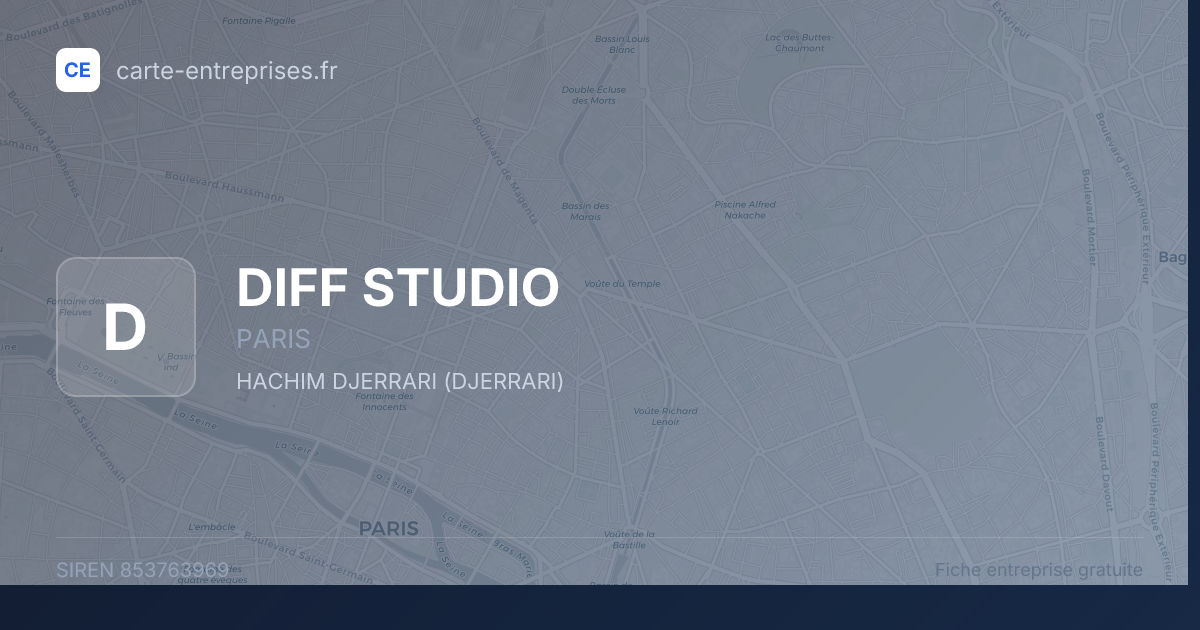DIFF STUDIO — 853763969 — fiche entreprise