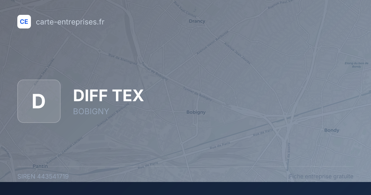 DIFF TEX — 443541719 — fiche entreprise