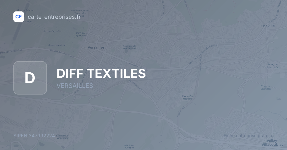 DIFF TEXTILES — 347992224 — fiche entreprise