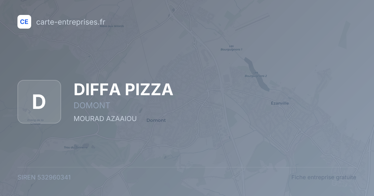 DIFFA PIZZA — 532960341 — fiche entreprise