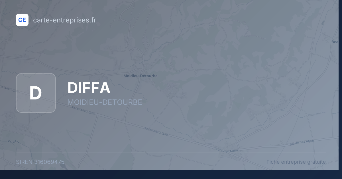 DIFFA — 316069475 — fiche entreprise