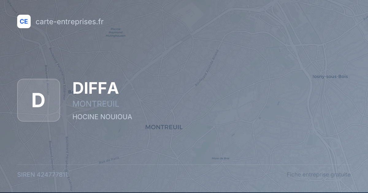 DIFFA — 424777811 — fiche entreprise