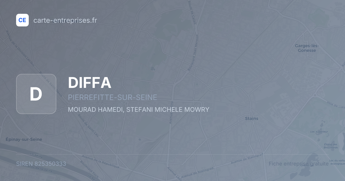 DIFFA — 825350333 — fiche entreprise
