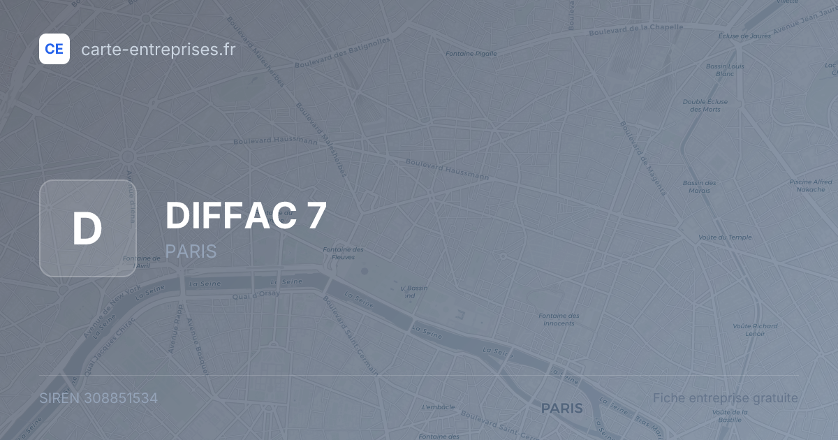 DIFFAC 7 — 308851534 — fiche entreprise