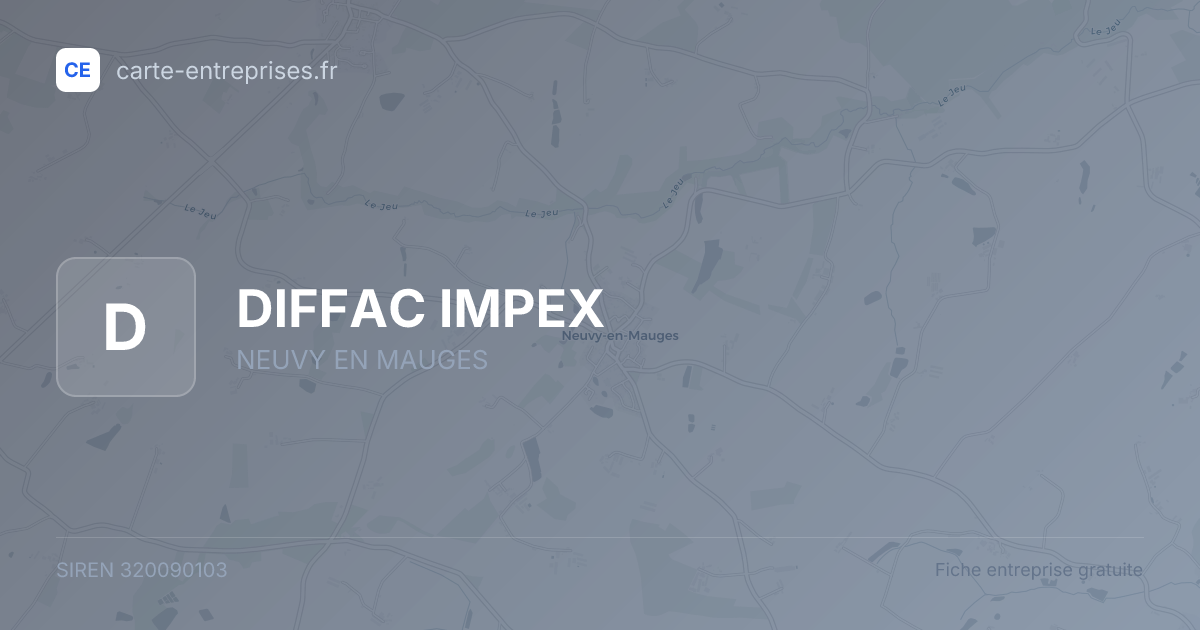DIFFAC IMPEX — 320090103 — fiche entreprise