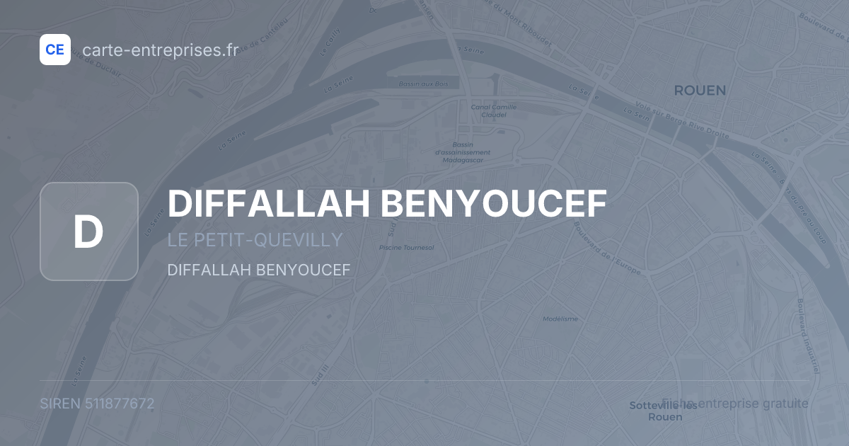 DIFFALLAH BENYOUCEF — 511877672 — fiche entreprise