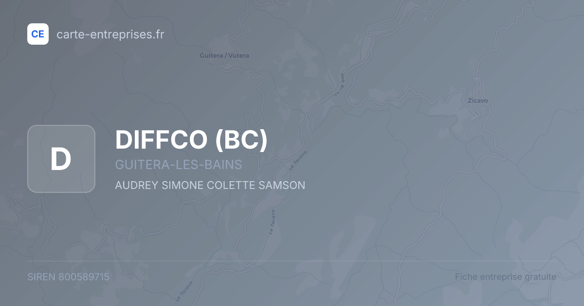 DIFFCO (BC) — 800589715 — fiche entreprise
