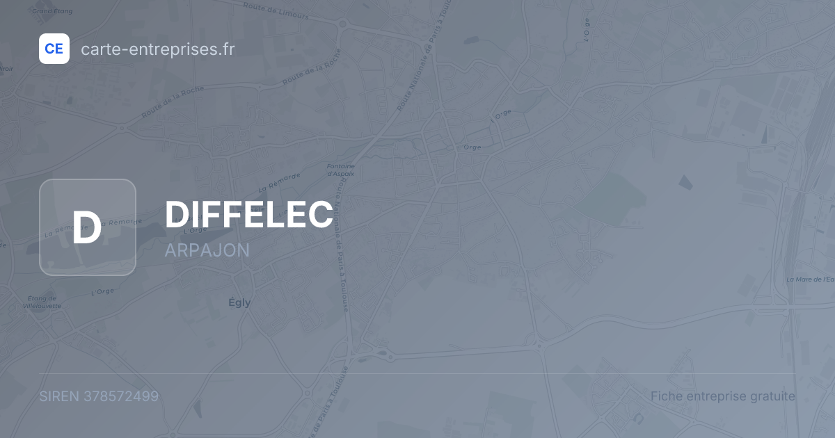 DIFFELEC — 378572499 — fiche entreprise