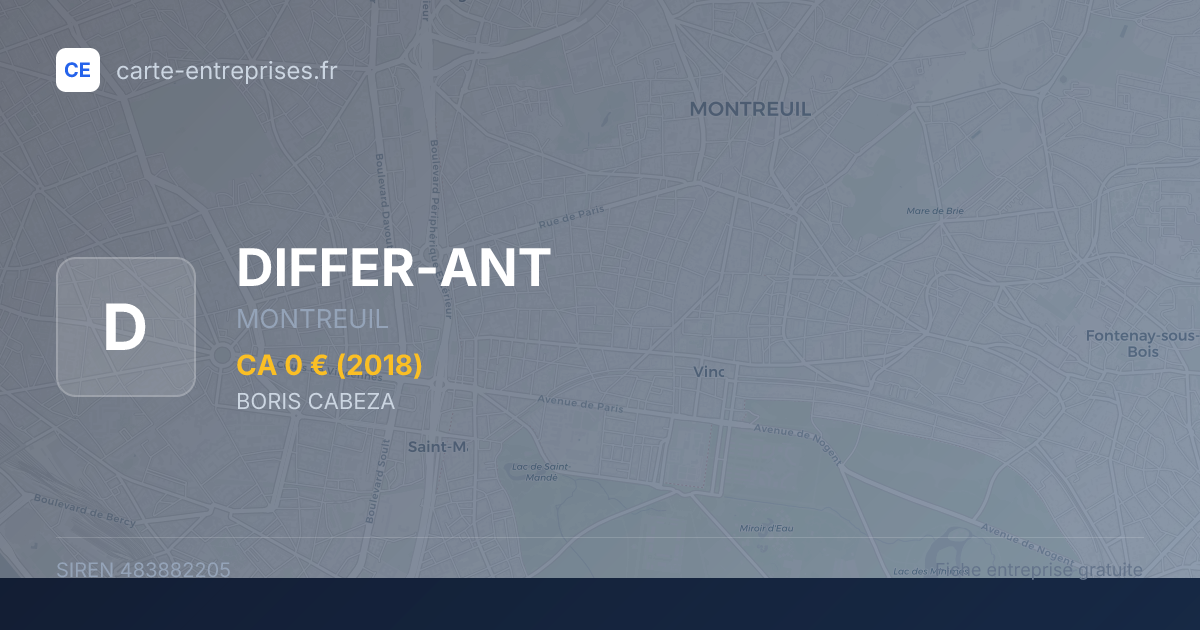 DIFFER-ANT — 483882205 — fiche entreprise
