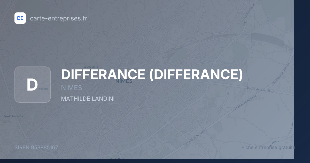 DIFFERANCE — 953885167 — fiche entreprise