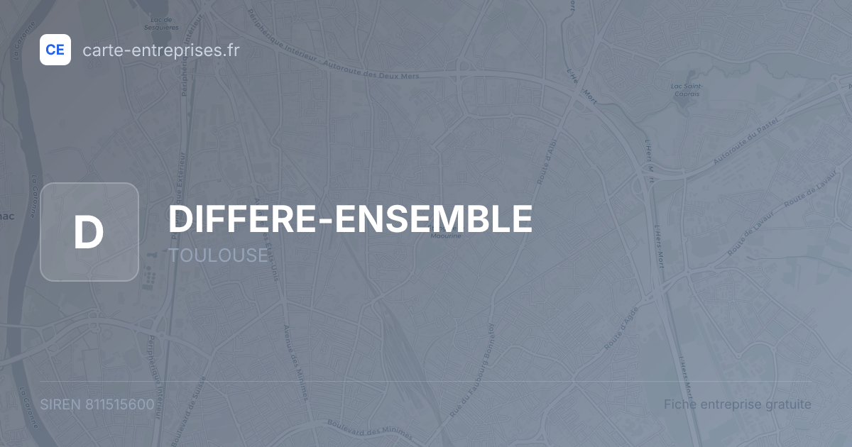 DIFFERE-ENSEMBLE — 811515600 — fiche entreprise