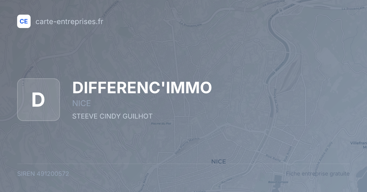 DIFFERENC'IMMO — 491200572 — fiche entreprise