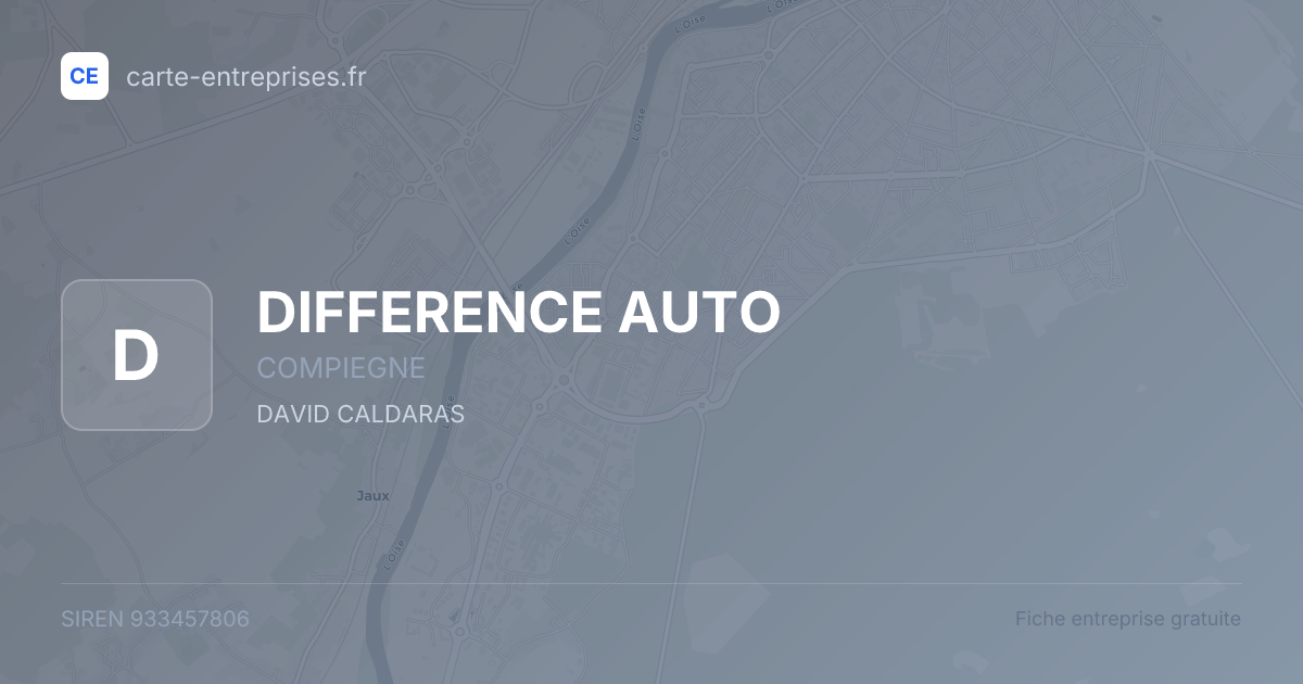 DIFFERENCE AUTO — 933457806 — fiche entreprise