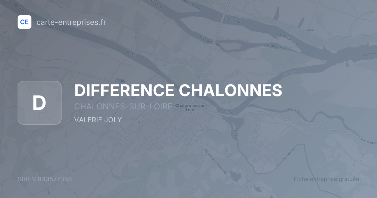 DIFFERENCE CHALONNES — 843577388 — fiche entreprise