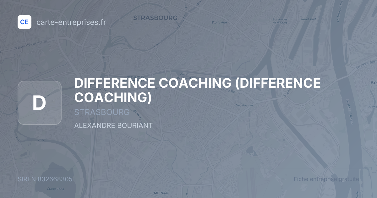 DIFFERENCE COACHING — 832668305 — fiche entreprise