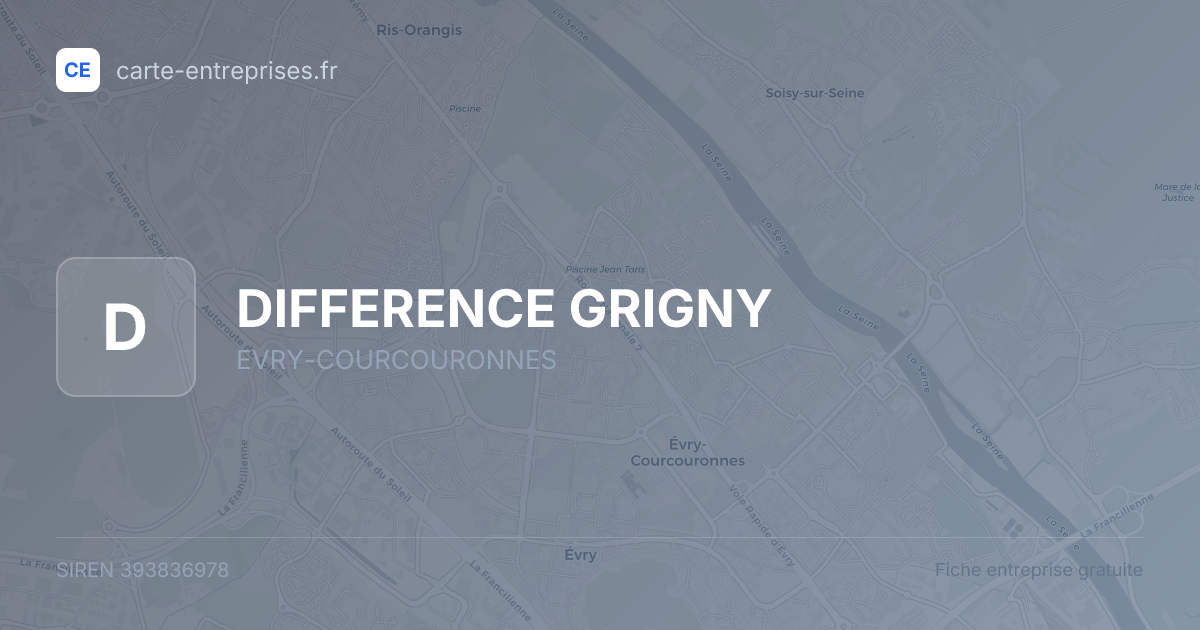 DIFFERENCE GRIGNY — 393836978 — fiche entreprise