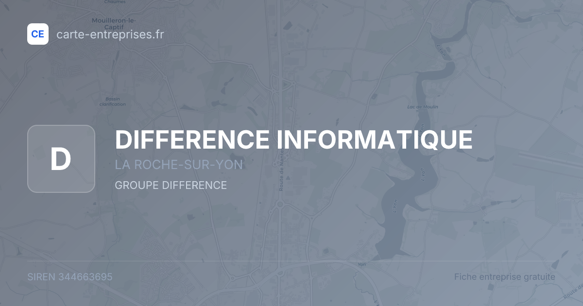 DIFFERENCE INFORMATIQUE — 344663695 — fiche entreprise
