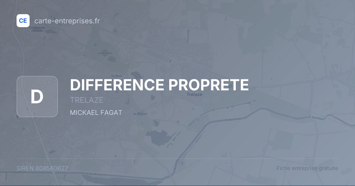 DIFFERENCE PROPRETE — 808560627 — fiche entreprise