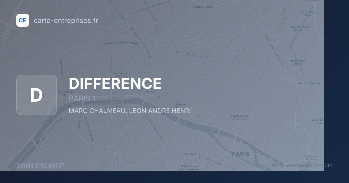 DIFFERENCE — 315548107 — fiche entreprise