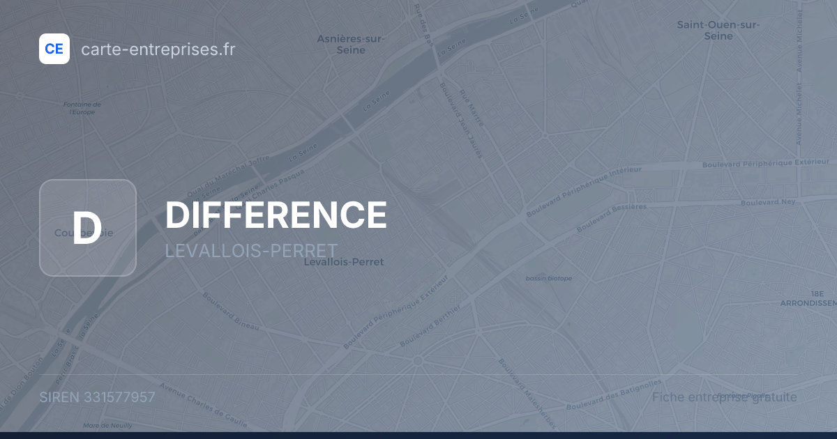 DIFFERENCE — 331577957 — fiche entreprise