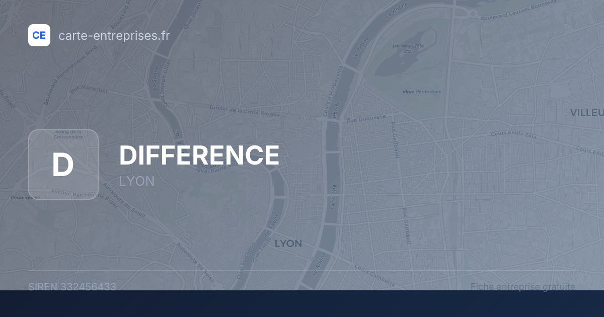 DIFFERENCE — 332456433 — fiche entreprise