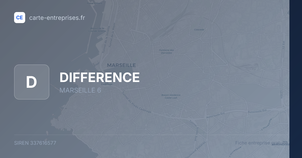 DIFFERENCE — 337616577 — fiche entreprise