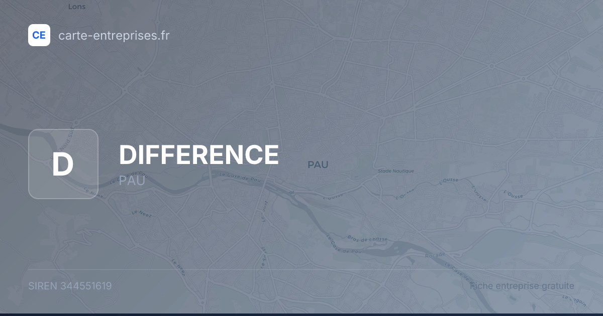 DIFFERENCE — 344551619 — fiche entreprise