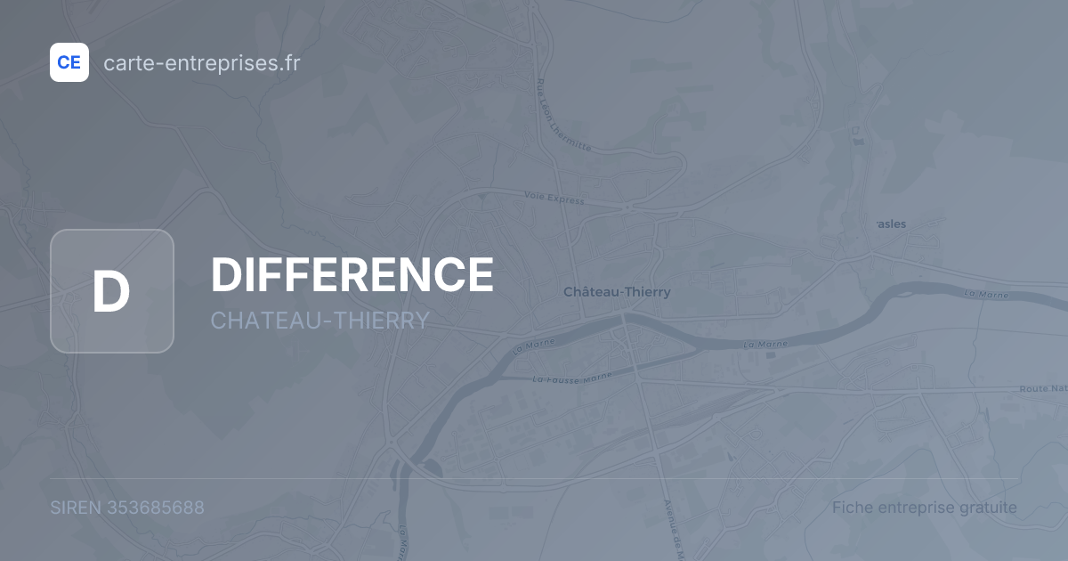 DIFFERENCE — 353685688 — fiche entreprise