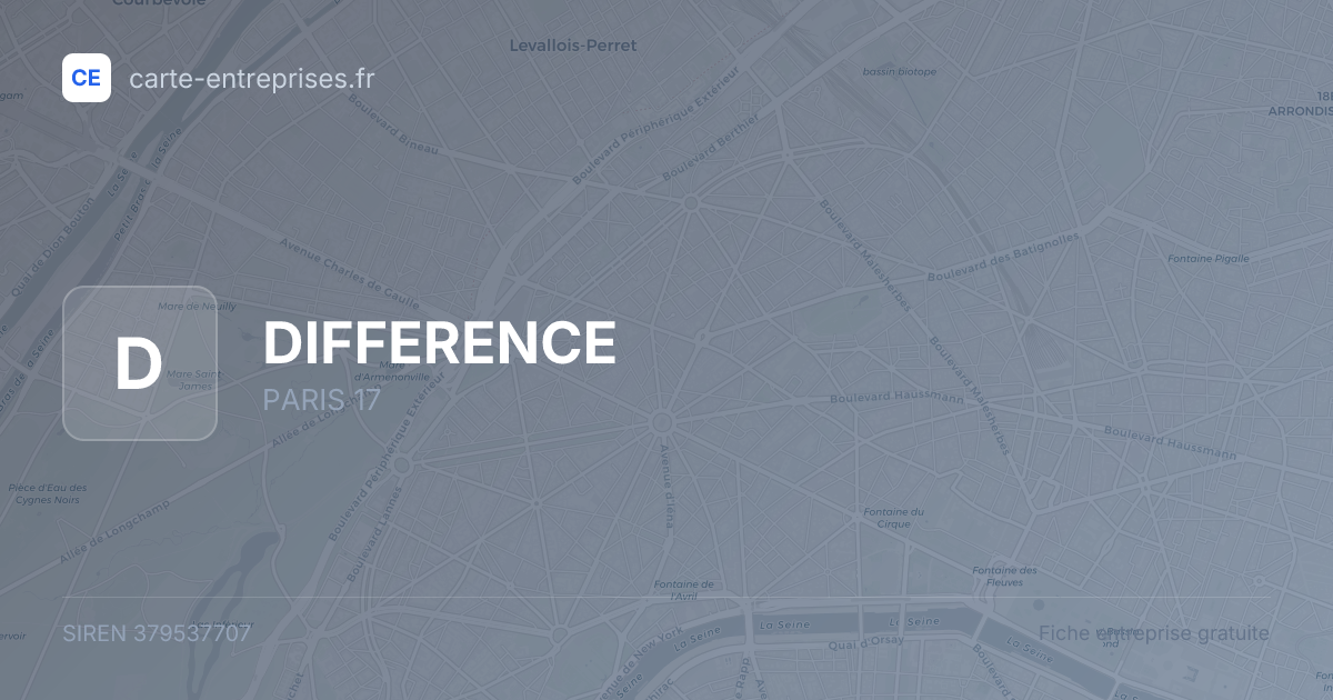 DIFFERENCE — 379537707 — fiche entreprise