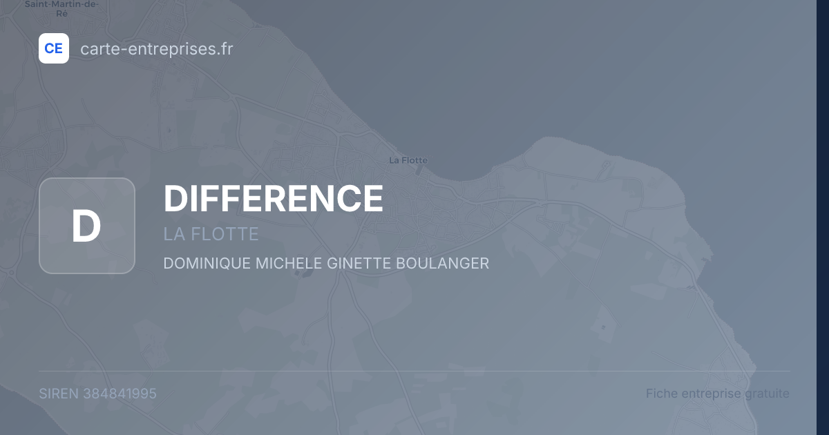 DIFFERENCE — 384841995 — fiche entreprise