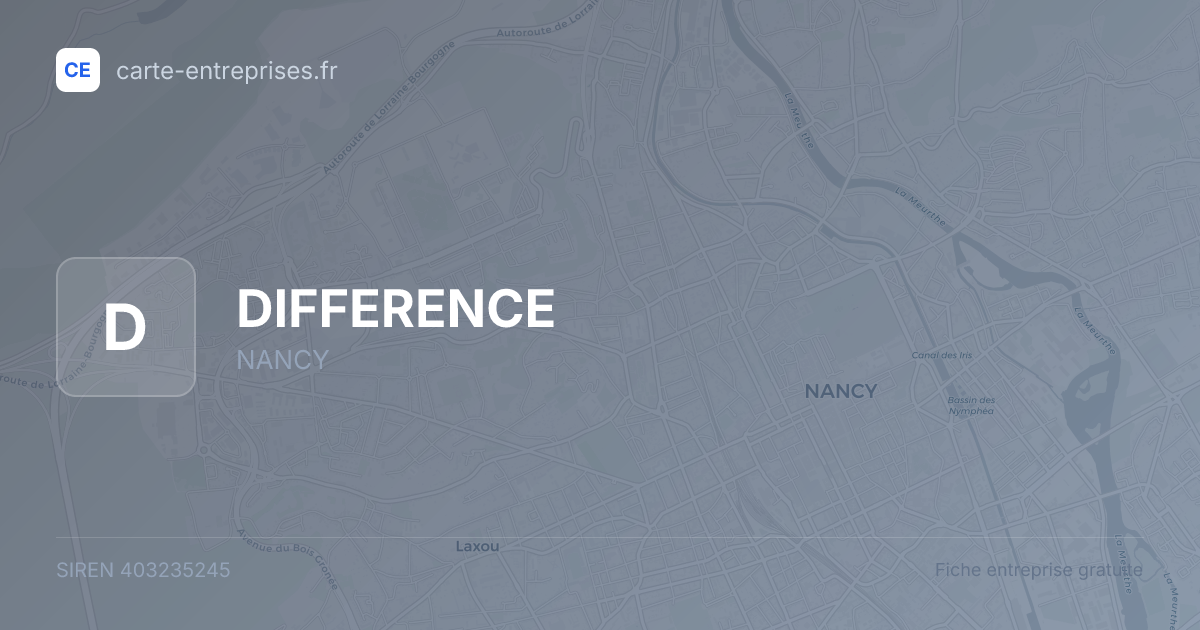 DIFFERENCE — 403235245 — fiche entreprise
