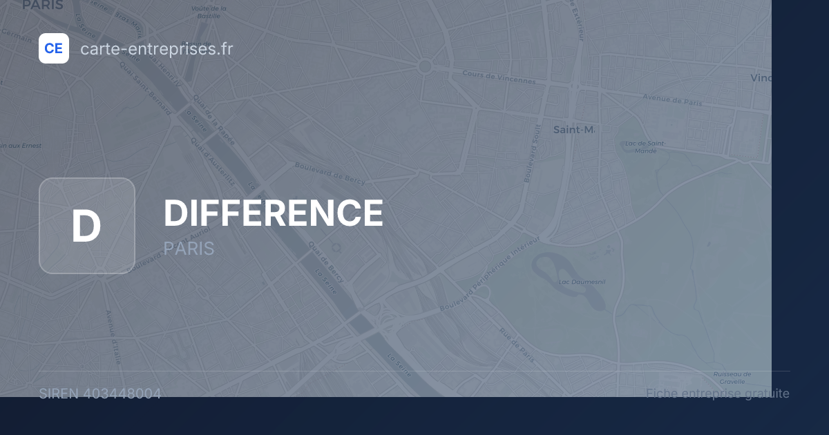 DIFFERENCE — 403448004 — fiche entreprise