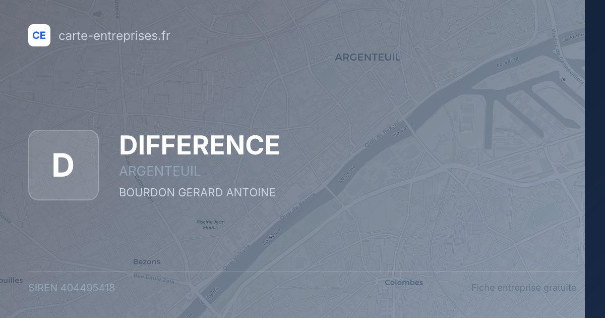 DIFFERENCE — 404495418 — fiche entreprise