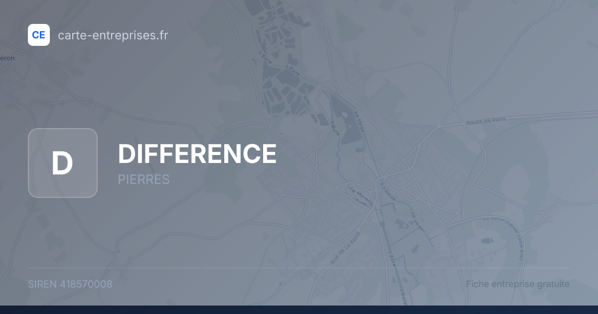 DIFFERENCE — 418570008 — fiche entreprise